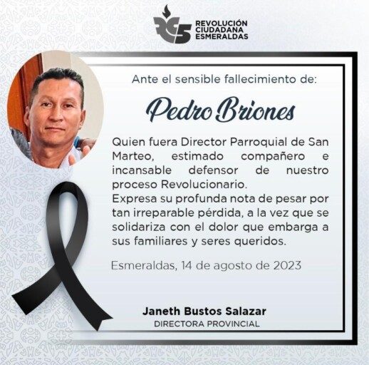 Líder do partido de Rafael Correa é morto no Equador