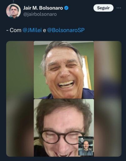 Bolsonaro e parlamentares comemoram vitória liberal na Argentina