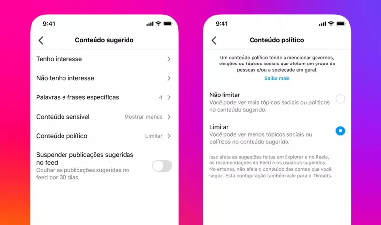 Instagram sem censura: aprenda a desativar a restrição de conteúdo político