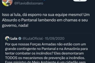 Flávio Bolsonaro resgata post antigo de Lula sobre queimadas e 'detona' governo