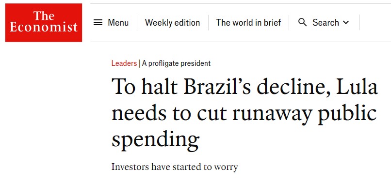 Gastos desenfreados de Lula ameaçam economia brasileira, alerta The Economist
