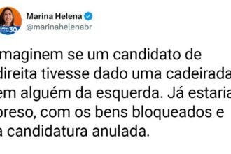 Marina Helena critica Datena por agressão a Marçal com cadeira em debate