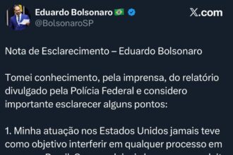 Eduardo Bolsonaro diz ser “culpado por lutar contra a ditadura brasileira”