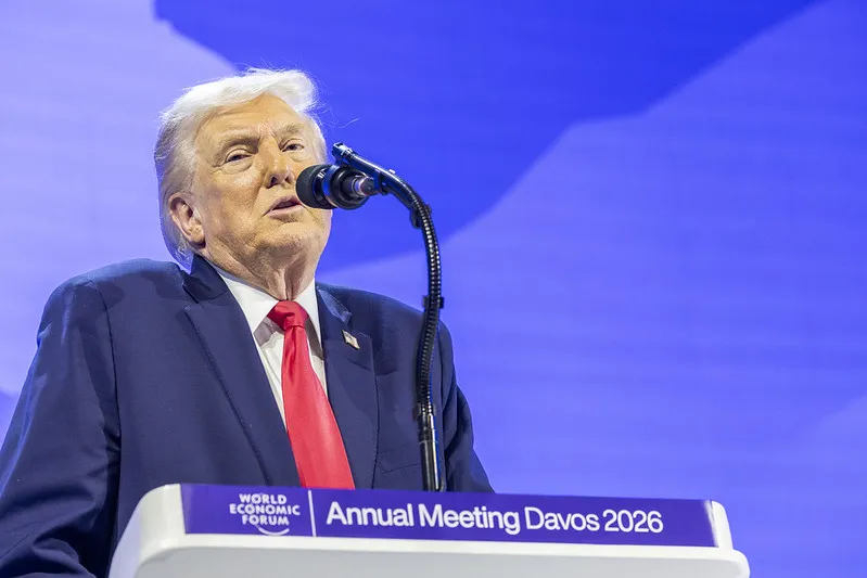 Groenlândia será dos EUA e a Venezuela está indo muito bem, diz Trump em Davos